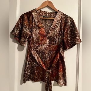 leopard blouse M by NY and company